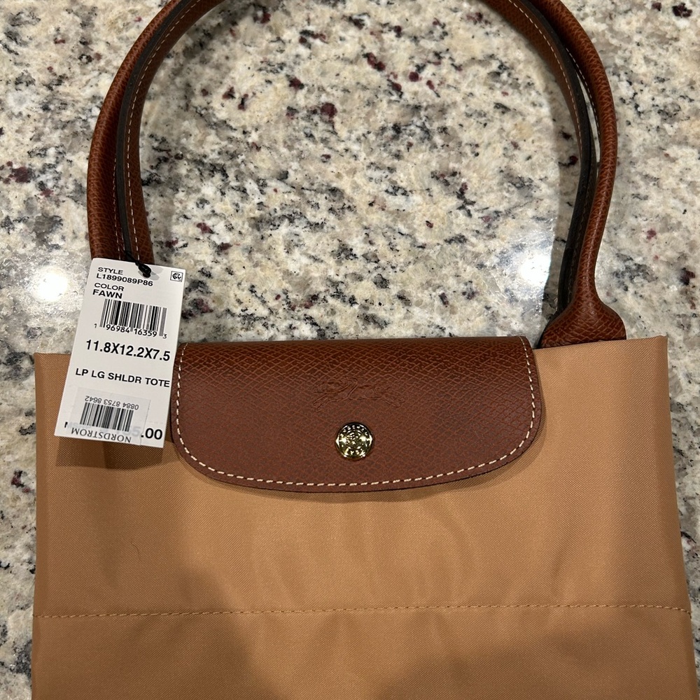 Longchamp Large Le Pliage Tote in Fawn